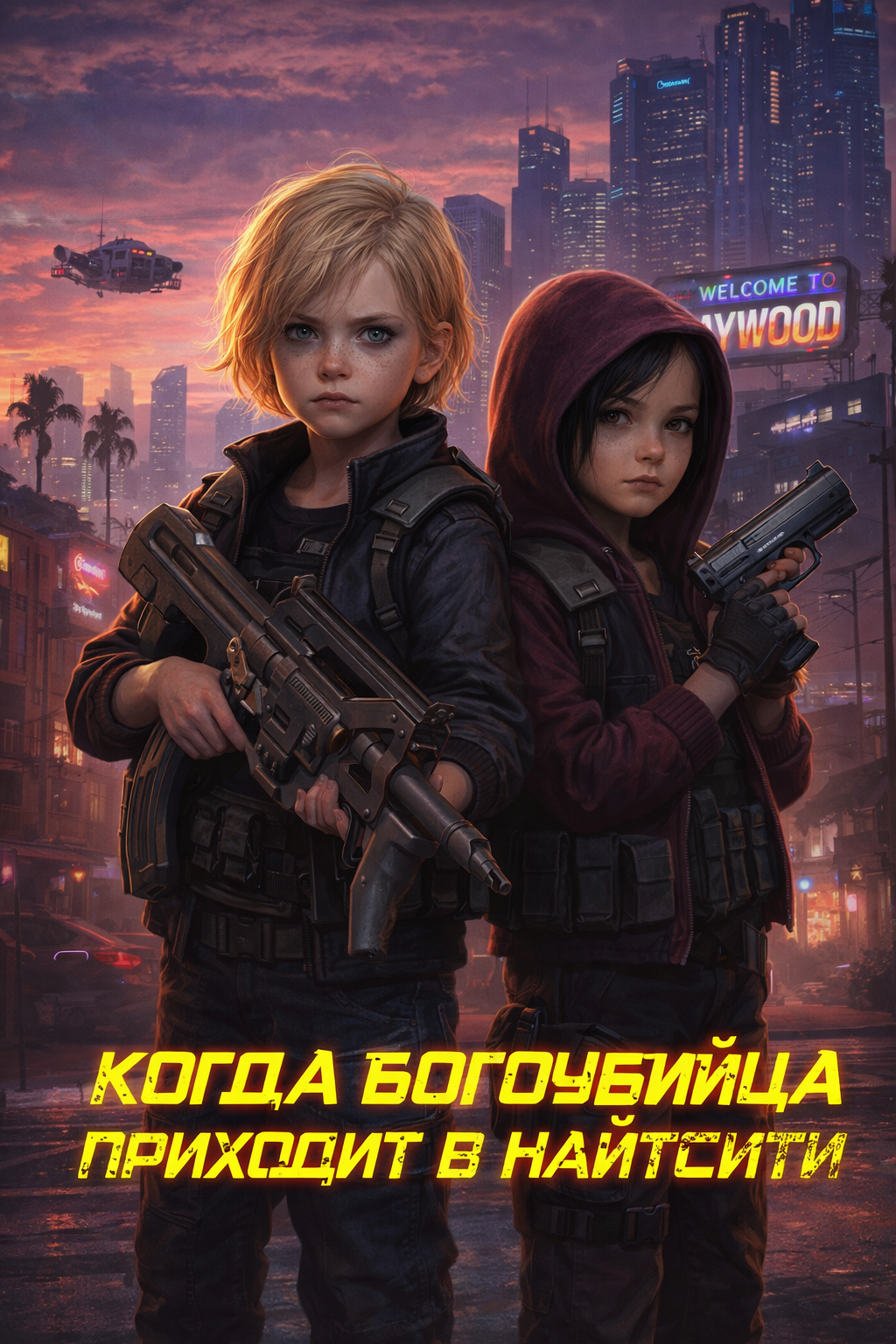 Обложка фанфика «Когда богоубийца приходит в НайтСити»