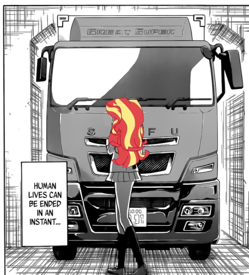 О нет! Меня сбил грузовик и я переродилась в другом измерении в теле пони, только это то же самое измерение, откуда я родом! — обложка