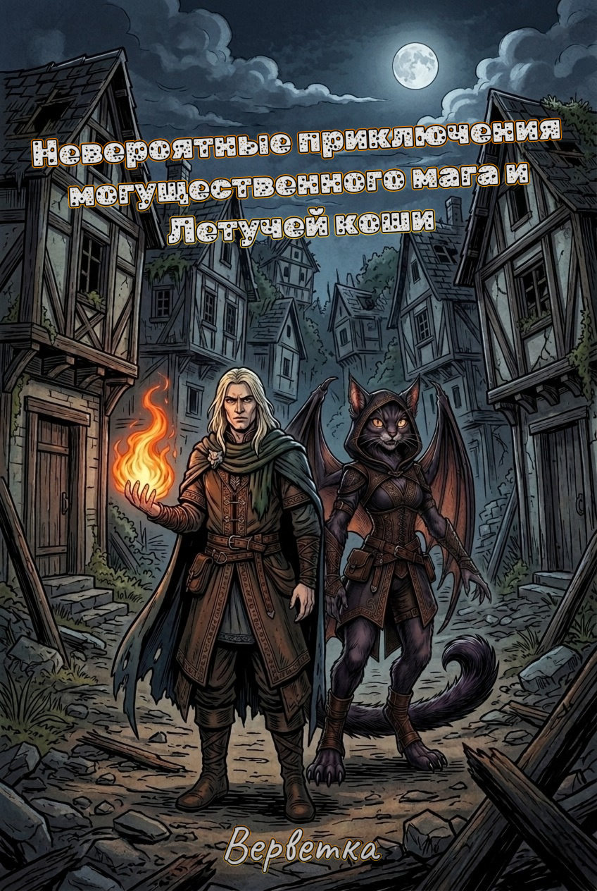 Обложка «Невероятные приключения могущественного мага и Летучей коши»